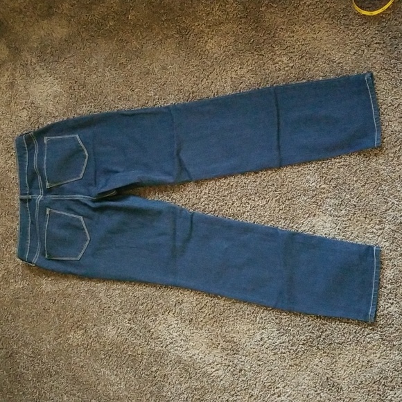 NEW Old Navy Dark Blue High Rise Straight Jeans 10 - Picture 4 of 5